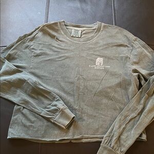 Comfort Colors Glacier National Park Green Long Sleeve Shirt